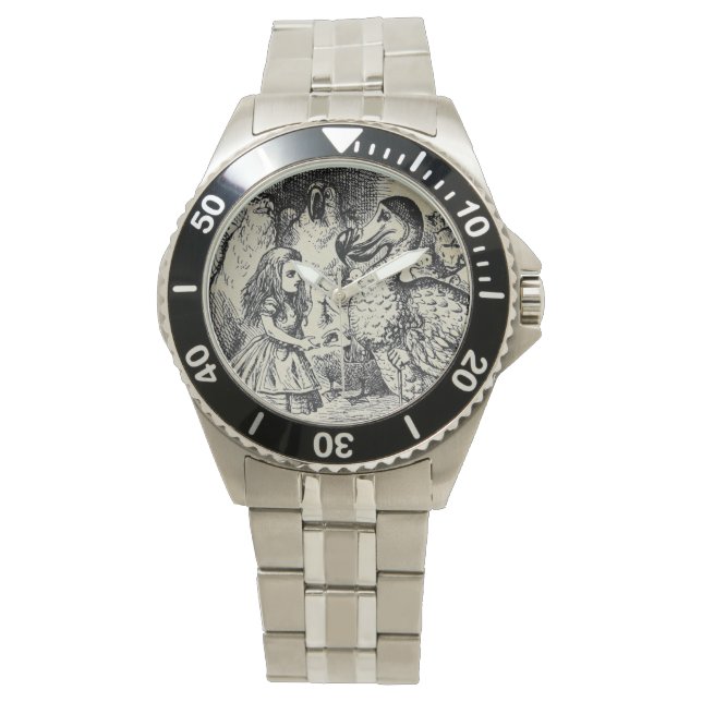 Alice (Au Pays Des Merveilles) Montre En Acier Ino (devant)