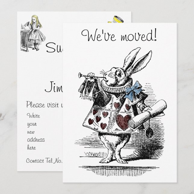 Alice au pays des merveilles Nouvelle carte de Fai (Devant / Derrière)