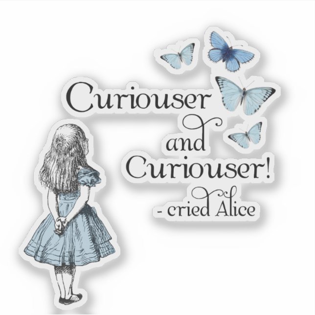 Alice au pays des merveilles Sticker papillon Curi (Devant)