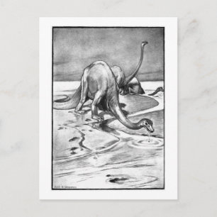 Alice B. Woodward: Diplodocus art postcard