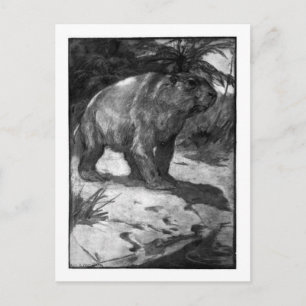 Alice B. Woodward: Diprotodon art postcard