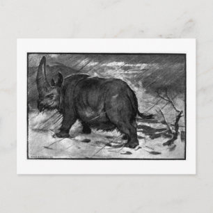 Alice B. Woodward: Elasmotherium art postcard