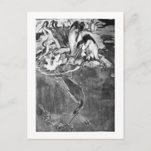 Alice B. Woodward: Hesperornis art postcard