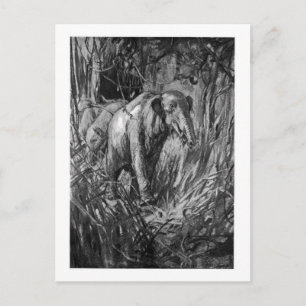 Alice B. Woodward: Palaeomastodon art postcard