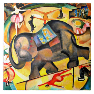 Alice Bailly - The Elephant, fine art painting, Tile