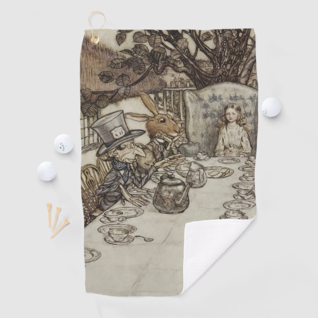 Alice Birthday Unbirthday Rabbit Hatter Party Golf Towel (InSitu)