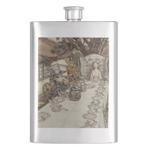 Alice Birthday Unbirthday Rabbit Hatter Party Hip Flask