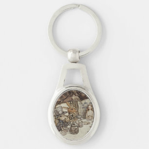 Alice Birthday Unbirthday Rabbit Hatter Party Keychain