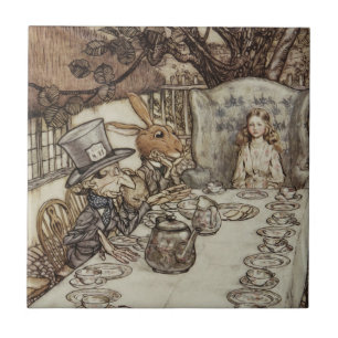 Alice Birthday Unbirthday Rabbit Hatter Party Tile