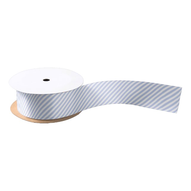 Alice Blue Pinstripe in English Country Garden Satin Ribbon (Spool)