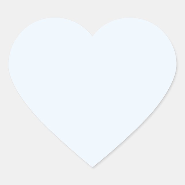 Alice blue (solid colour) heart sticker (Front)