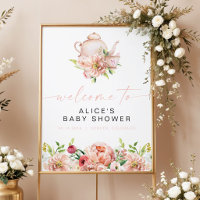 ALICE Blush Floral Baby Tea Shower Party Welcome