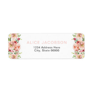 ALICE Blush Spring Summer Floral Return Adresse