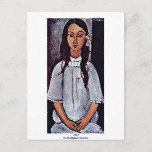 Alice By Modigliani Amedeo Postcard