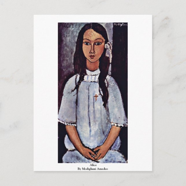Alice By Modigliani Amedeo Postcard (Front)