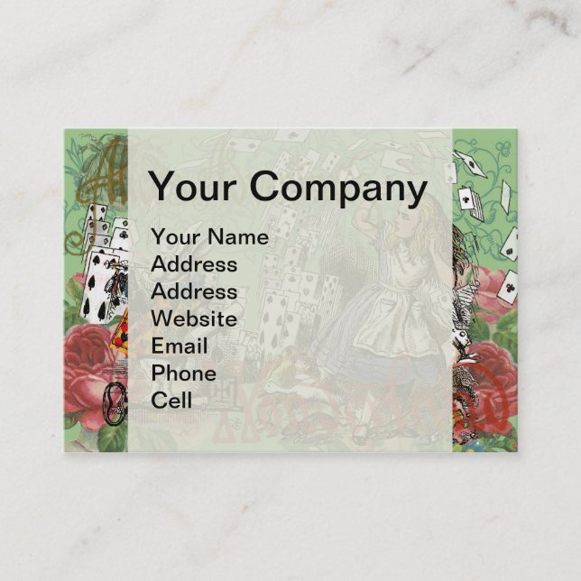 alice cards wonderland hatter rabbit  (Front)