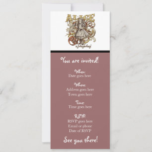 Alice Carnivale Style (Gold Version) Invitation