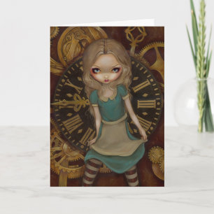 "Alice carte de voeux dans rouages"