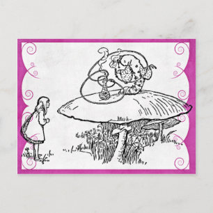 Alice & Caterpillar Postcard