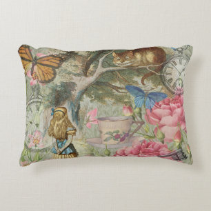 Alice Cheshire Cat Wonderland Tree Garden Accent Pillow