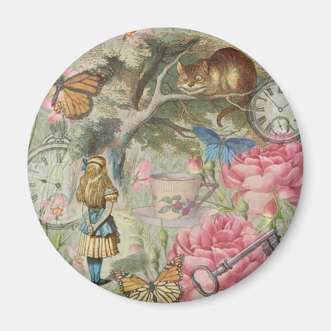 Alice Cheshire Cat Wonderland Tree Garden Magnet (Front)