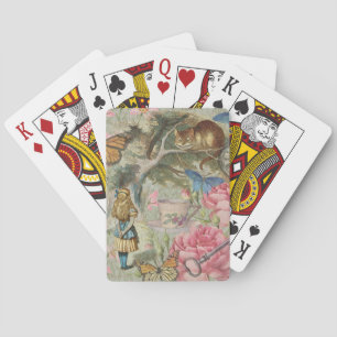 Alice Cheshire Cat Wonderland Tree Garden Playing Cards