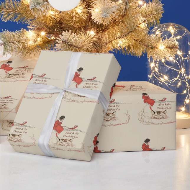 Alice Cheshire Cat Wrapping Paper (Holidays)