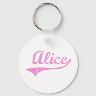Alice Classic Style Name Keychain