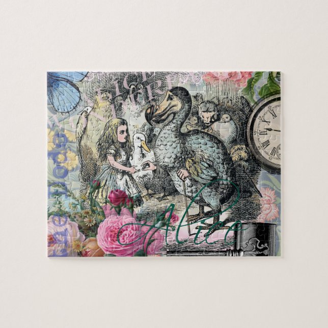 Alice Classic Wonderland Dodo Tenniel Art Jigsaw Puzzle (Horizontal)