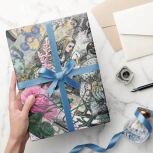 Alice Classic Wonderland Dodo Tenniel Art Wrapping Paper