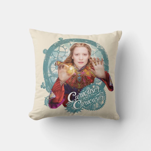 Alice | Curiouser and Curiouser 2 Throw Pillow (Front)