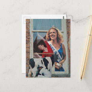 Alice Dairy Princess Unique Retro Collage  Postcard