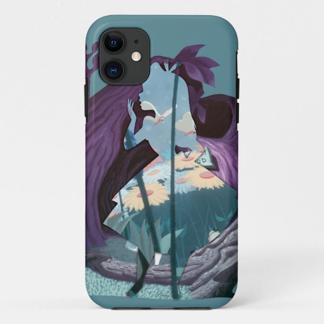 Alice Daisy Field Silhouette in Tulgey Woods Case-Mate iPhone Case (Back)