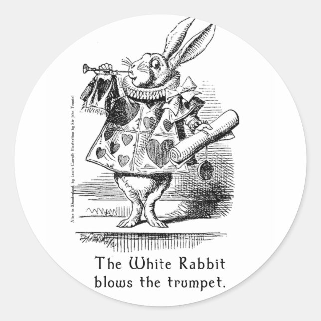 Alice dans des autocollants d'art du pays des (Devant)