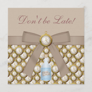 Alice dans des invitations de thé de baby shower