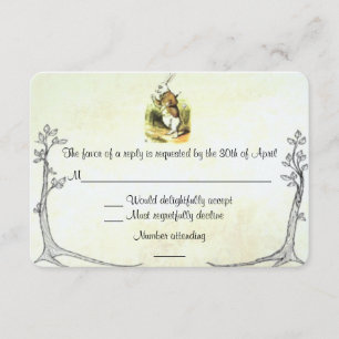 Alice dans la carte du pays des merveilles RSVP
