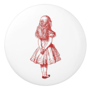 Alice dans le bouton de rouge du pays des
