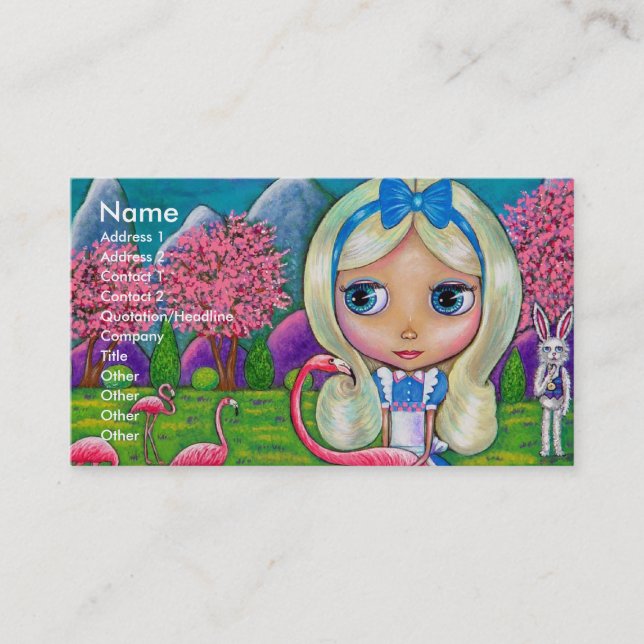 Alice dans le carte de visite du pays des (Devant)