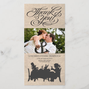 Alice dans le carte photo de Merci de mariage du