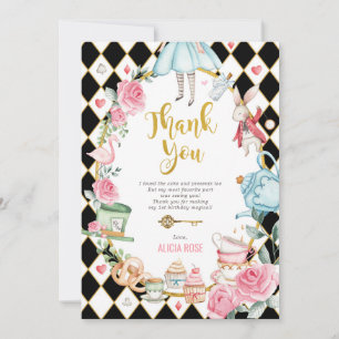 Alice dans l'Onederland Carte de remerciements de
