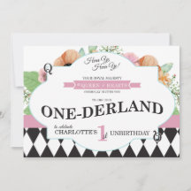 Alice Dans L'Onederland Première Invitation Annive