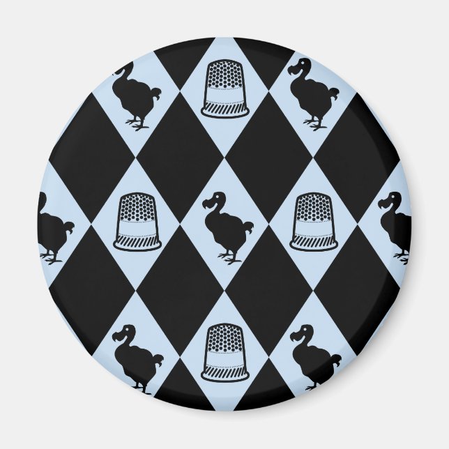 Alice Dodo and Thimble Pattern Magnet (Front)