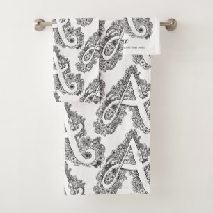 Alice doodle art letter A name meaning towels