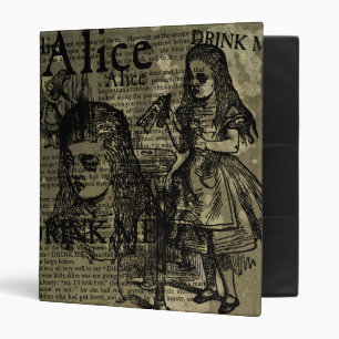Alice Drink Me Collage Binder