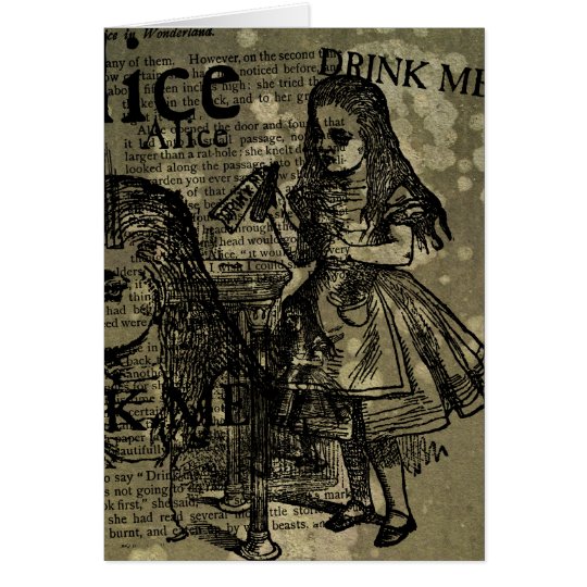 Alice Drink Me Collage Card