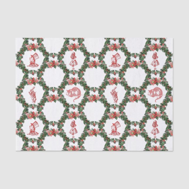 Alice en papier de soie de soie de Noël du pays (Recto)