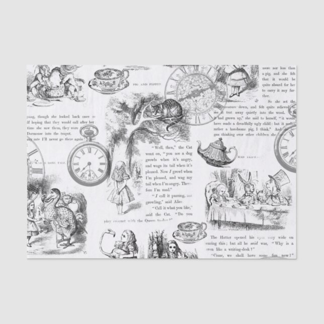 Alice en papier de soie de soie du pays des (Recto)
