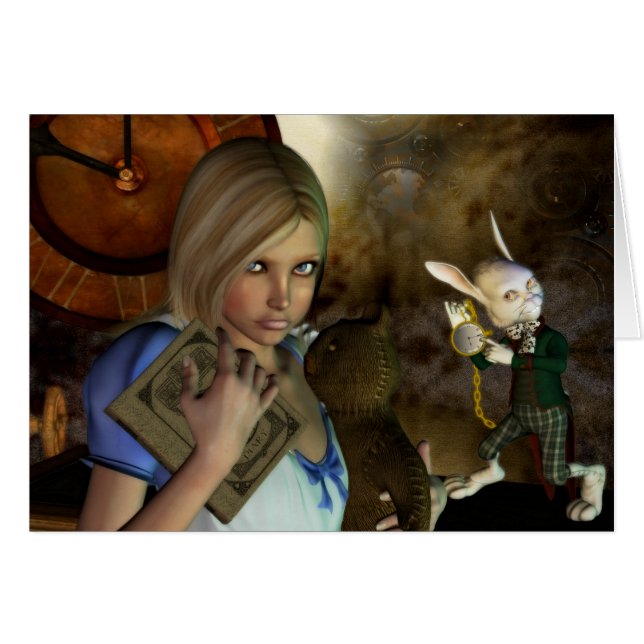 Alice et le lapin blanc (Devant horizontal)