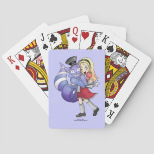 Alice et les cartes de jeu Cheshire Cat