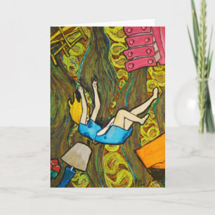 Alice Falling Greeting Card